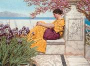 John William Godward Under the Blossom that Hangs on the Bough Spain oil painting artist